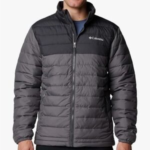 Columbia Men's Black and Gray Puffer Jacket